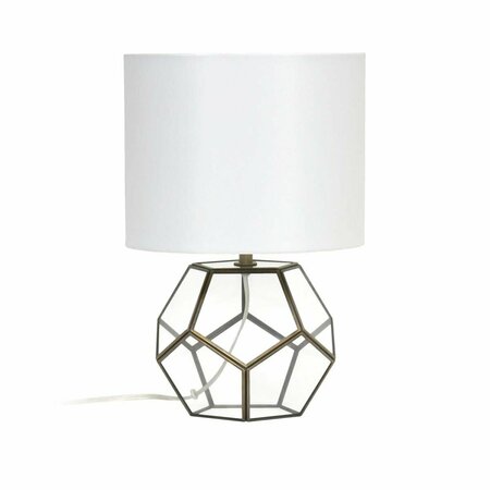 STAR BRITE Elegant Designs Glass and Brass Sphere Table Lamp ST2752874